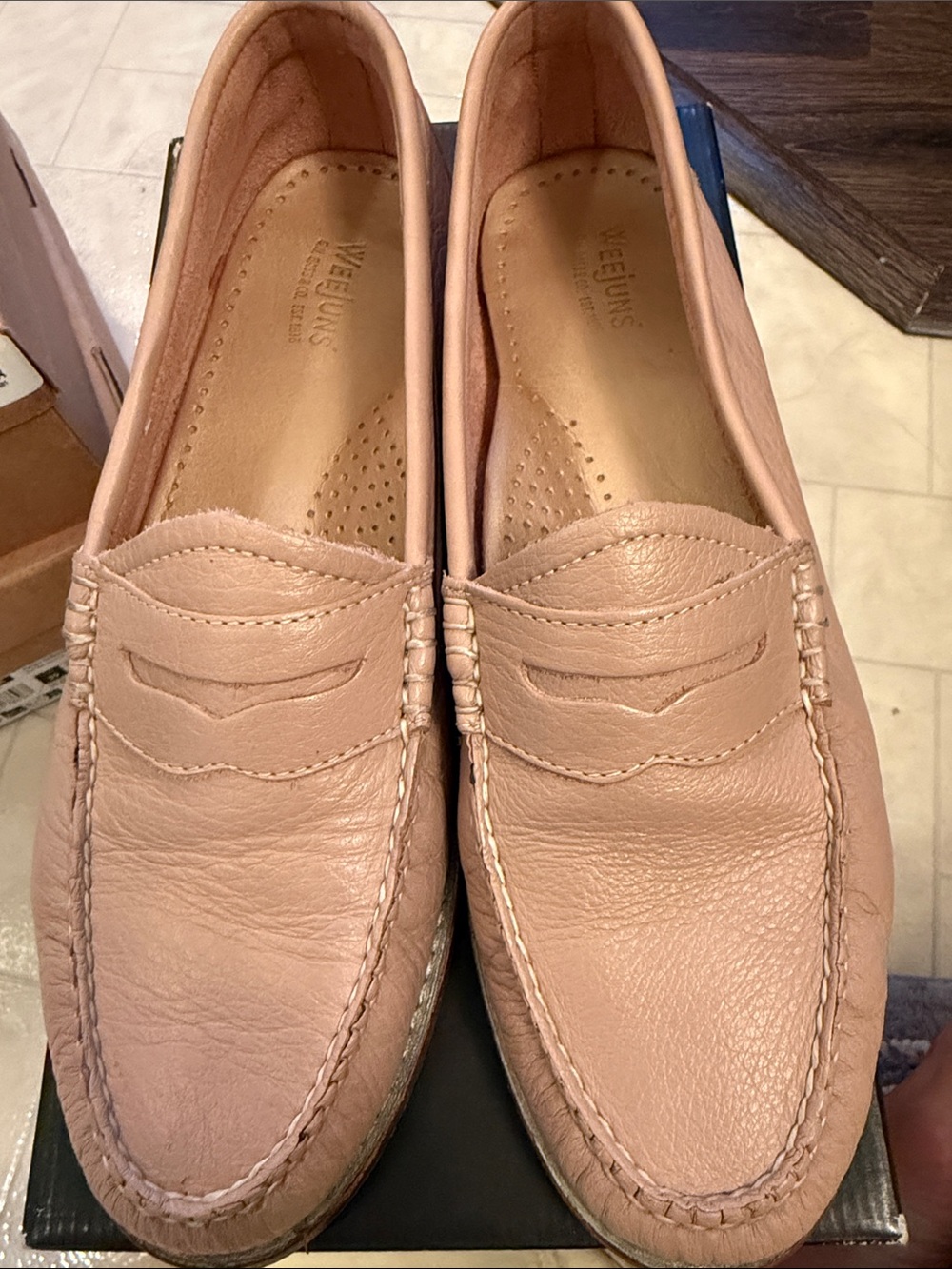 G.H. Bass & Co. Men’s Penny Loafers in Blush